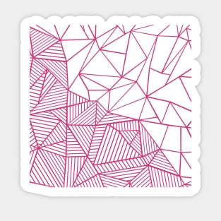 Abstract Half and Half Hot Pink Sticker